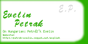 evelin petrak business card